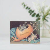 キャットキットイースターカラーエッグコットン シーズンポストカード (スタンド正面)