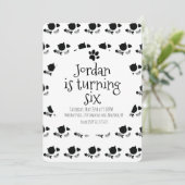 キャットキットペットポー白黒バースデーパーティー 招待状 (スタンド正面)