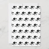 キャットキットペットポー白黒バースデーパーティー 招待状 (裏面)