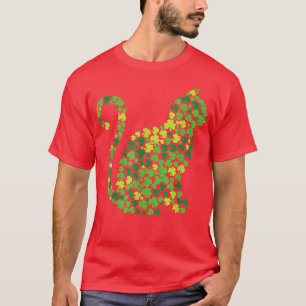 キャットキットラッキーシャムロッククローバーSt patricks day Tシャツ