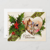 キャットキットンハートシャームロックホリー ポストカード (正面/裏面)