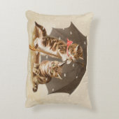 キャットキットン子猫アンティークヴィンテージかわいらしかわいい アクセントクッション (裏面(縦))