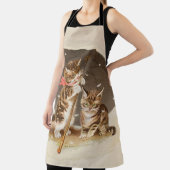 キャットキットン子猫アンティークヴィンテージかわいらしかわいい エプロン (インサイチュ)