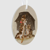 キャットキットン子猫アンティークヴィンテージかわいらしかわいい オーナメント (正面)