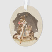 キャットキットン子猫アンティークヴィンテージかわいらしかわいい オーナメント (正面)