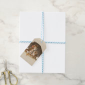 キャットキットン子猫アンティークヴィンテージかわいらしかわいい ギフトタグ (より糸付き)