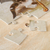 キャットキットン子猫アンティークヴィンテージかわいらしかわいい ジグソーパズル (側面)