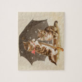 キャットキットン子猫アンティークヴィンテージかわいらしかわいい ジグソーパズル (縦)