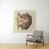 キャットキットン子猫アンティークヴィンテージかわいらしかわいい タペストリー (インサイチュ(横))