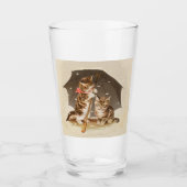 キャットキットン子猫アンティークヴィンテージかわいらしかわいい タンブラーグラス (正面)
