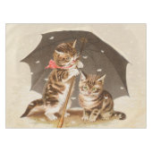 キャットキットン子猫アンティークヴィンテージかわいらしかわいい テーブルクロス (正面(横))