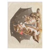 キャットキットン子猫アンティークヴィンテージかわいらしかわいい テーブルクロス (正面)