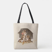 キャットキットン子猫アンティークヴィンテージかわいらしかわいい トートバッグ (裏面)