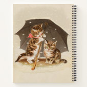 キャットキットン子猫アンティークヴィンテージかわいらしかわいい ノートブック (裏面)
