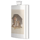 キャットキットン子猫アンティークヴィンテージかわいらしかわいい フラスク (左)