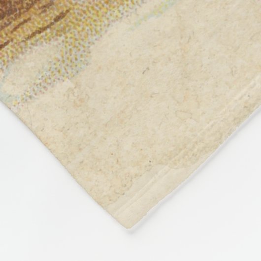 キャットキットン子猫アンティークヴィンテージかわいらしかわいい フリースブランケット (角)