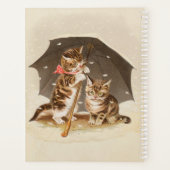 キャットキットン子猫アンティークヴィンテージかわいらしかわいい プランナー手帳 (裏面)