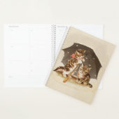 キャットキットン子猫アンティークヴィンテージかわいらしかわいい プランナー手帳 (ディスプレー)