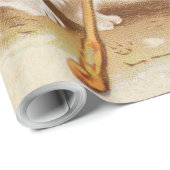 キャットキットン子猫アンティークヴィンテージかわいらしかわいい ラッピングペーパー (ロールコーナー)