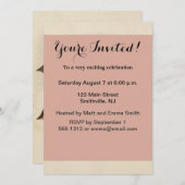 キャットキットン子猫アンティークヴィンテージかわいらしかわいい 招待状 (正面/裏面)