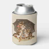 キャットキットン子猫アンティークヴィンテージかわいらしかわいい 缶クーラー (缶正面)