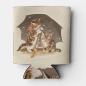 キャットキットン子猫アンティークヴィンテージかわいらしかわいい 缶クーラー (正面)