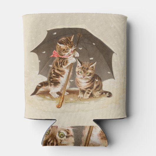 キャットキットン子猫アンティークヴィンテージかわいらしかわいい 缶クーラー (裏面)