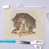 キャットキットン子猫アンティークヴィンテージかわいらしかわいい 薄葉紙 (クラフト)