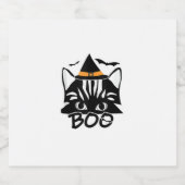 キャットキットン子猫ノベルティ面白いハロウィン不気味ボ スパークリングワインラベル (シングルラベル)