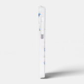 キャットキッドストンロンドンデザインブルーフラワーズ Case-Mate iPhoneケース (裏面 / 左)