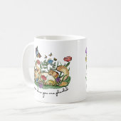 キャットキッ遊トの庭の蝶の花開花 コーヒーマグカップ (正面左)