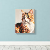 キャットキャンバスのジャスミン キャンバスプリント (インサイチュ (ウッドフロア))