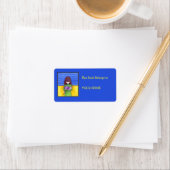 キャットキュードルブルー蔵書票ラベル ラベル (インサイチュ)