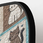 キャットキルトデザイン ピックルボールラケット (左詳細)