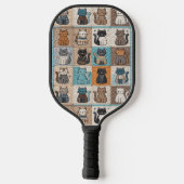 キャットキルトデザイン ピックルボールラケット (裏面)
