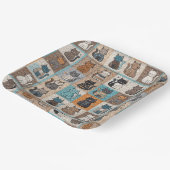 キャットキルトデザイン ペーパープレート (傾斜あり)