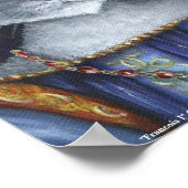 キャットキングフランスのルネッサンスオールドワールドポートレートアート ポスター (角)