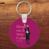 キャットキーリング – Cat Rules - Stay Calm キーホルダー (正面)