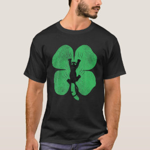キャットギフトセントパトリックの日シャムロッククローバーアイリッシュC Tシャツ