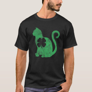 キャットギフトセントパトリックの日シャムロッククローバーアイリッシュC Tシャツ