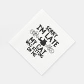 キャットギフト時間を守らない猫好き スタンダードランチョンナプキン (角)