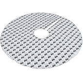 キャットギフト |かわいい猫の柄シームレスな背景 ブラッシュドポリエステルツリースカート (アングル)