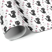 キャットギフト |かわいい猫の柄シームレスな背景 ラッピングペーパー (ロールコーナー)