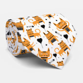 キャットギフト |可愛い猫パターン子供っぽい ネクタイ (ロール)