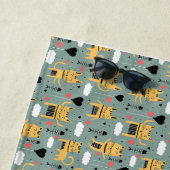 キャットギフト |可愛い猫パターン子供っぽい ビーチタオル (インサイチュ)