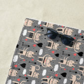 キャットギフト |可愛い猫パターン子供っぽい ビーチタオル (インサイチュ)