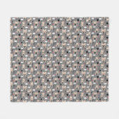 キャットギフト |可愛い猫パターン子供っぽい フリースブランケット (正面(横))