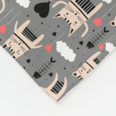 キャットギフト |可愛い猫パターン子供っぽい フリースブランケット (角)