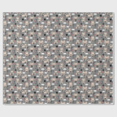 キャットギフト |可愛い猫パターン子供っぽい ラッピングペーパー (フラット)