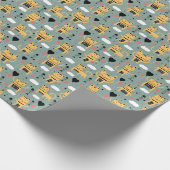 キャットギフト |可愛い猫パターン子供っぽい ラッピングペーパー (角)